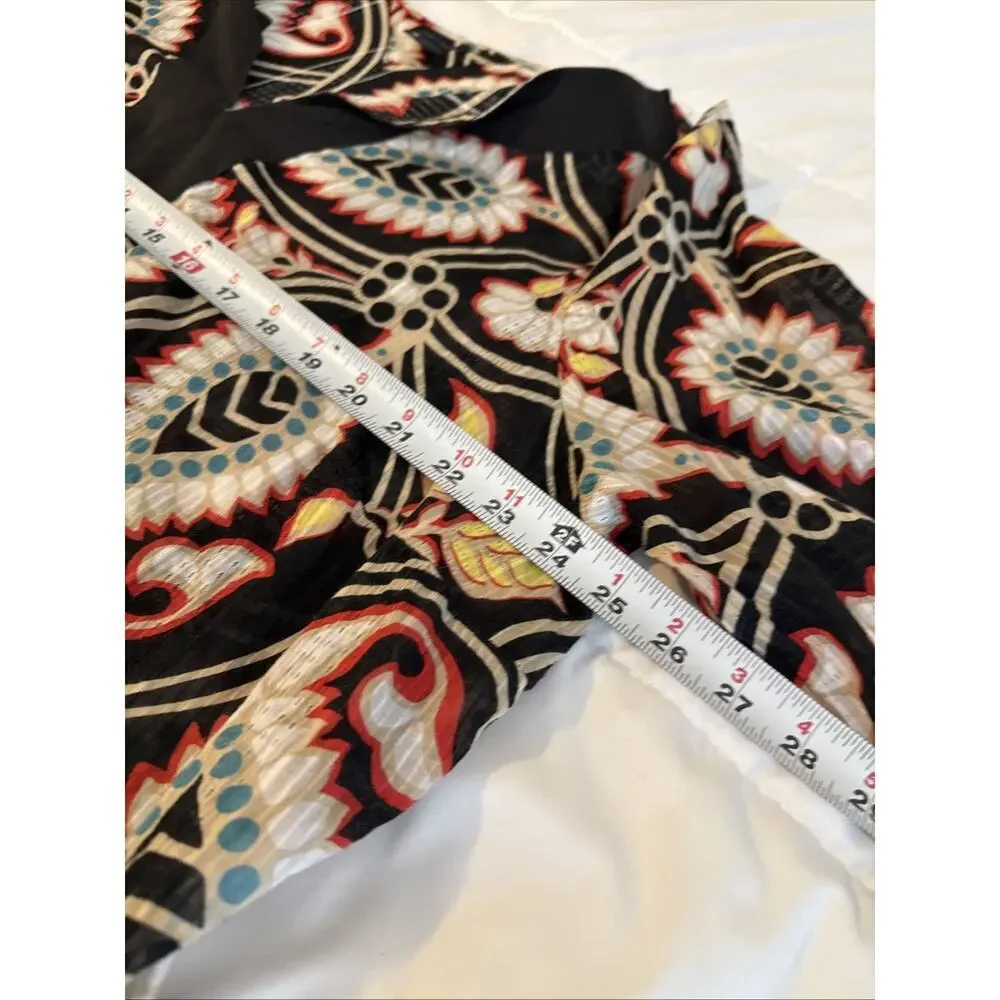 Tommy Hilfiger‎ Paisley Sheer Tunic 3/4 Sleeves 2x - Picture 8 of 11